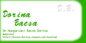 dorina bacsa business card